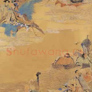 不详 任伯年《群仙祝寿图》国画人物画作品图片鉴赏