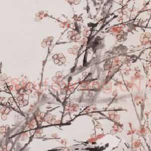 1894年 虚谷《梅鹤图》国画花鸟作品图片鉴赏