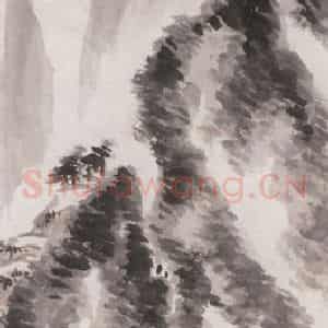 不详 蒲华《山水》国画山水画作品图片鉴赏