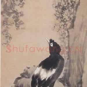 1850年 任熊《花鸟屏》国画花鸟画写意作品图片鉴赏