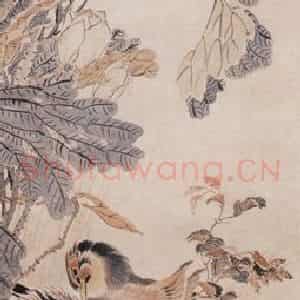 不详 沙馥《秋塘艳影》国画花鸟作品图片鉴赏