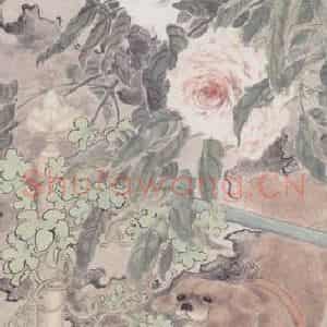 1881年 任预《花鸟四条屏》国画花鸟作品图片鉴赏