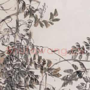 1924年 吴昌硕《老藤飘香》国画花鸟作品图片鉴赏