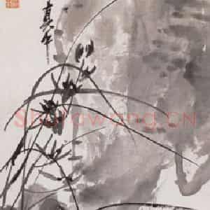 不详 吴昌硕《幽兰图》国画花鸟作品图片鉴赏