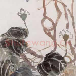 不详 吴昌硕《葡萄葫芦》国画综合作品图片鉴赏