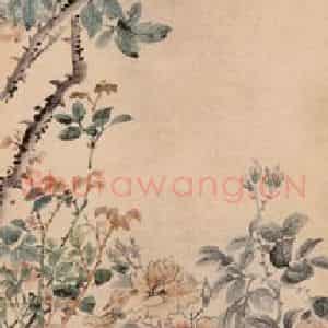 1909年 陆恢《花卉屏》国画花鸟作品图片鉴赏