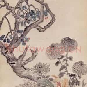 1909年 陆恢《花卉屏》国画花鸟作品图片鉴赏