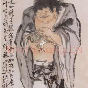 1920年 王一亭《刘海戏金蟾》国画人物作品图片鉴赏