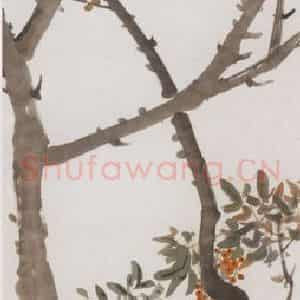 1918年 陈师曾《花卉屏》国画花鸟作品图片鉴赏