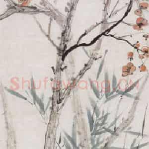 不详 陈师曾《红妆翠裹》国画花鸟作品图片鉴赏