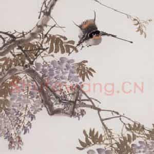 不详 朱偁《藤燕》国画花鸟画作品图片鉴赏