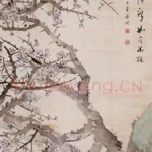 1894年 朱偁《花卉屏》国画花鸟画作品图片鉴赏
