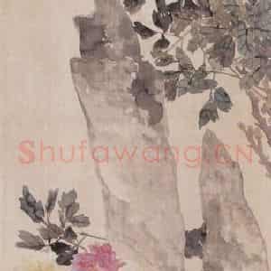 1894年 朱偁《花卉屏》国画花鸟画作品图片鉴赏