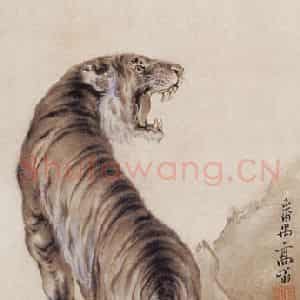 高奇峰《走兽图》国画花鸟作品图片鉴赏