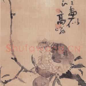 高奇峰《石榴多子图》国画花鸟作品图片鉴赏
