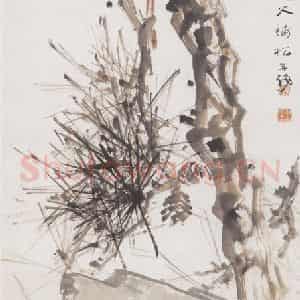黎葛民《长寿图》国画花鸟作品图片鉴赏
