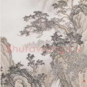 黎葛民《山雨欲来图》国画山水作品图片鉴赏