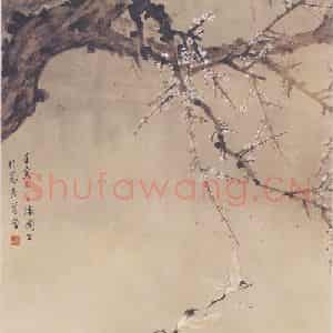 1962年 何漆园《梅鹤双清图》国画花鸟作品图片鉴赏