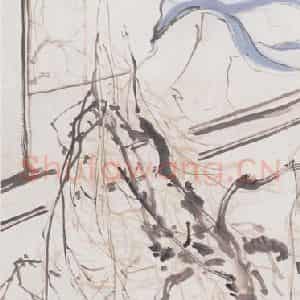 1934年 黄少强《少女像》国画人物作品图片鉴赏