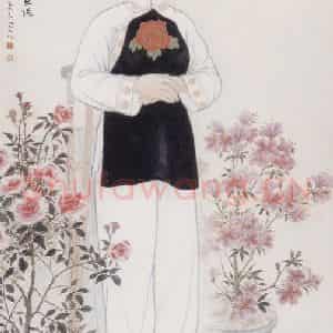 1959年 方人定《最坚强的女人》国画人物作品图片鉴赏