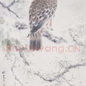 1941年 苏卧农《雪晴》国画花鸟作品图片鉴赏