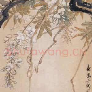 1900年 高剑父《花卉四条》国画花鸟作品图片鉴赏