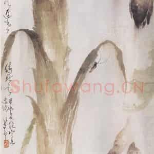 1934年 赵少昂《芭蕉》国画花鸟作品图片鉴赏