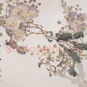 1946年 赵少昂《花卉册》国画花鸟作品图片鉴赏