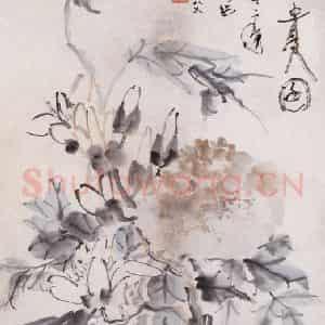 1923年 高剑父《玉堂富贵图》国画花鸟作品图片鉴赏
