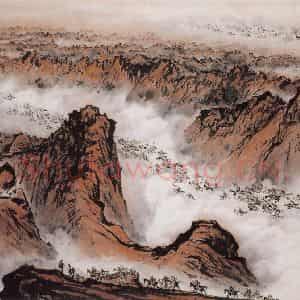 1963年 关山月《快马加鞭未下鞍》国画山水作品图片鉴赏