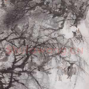 关山月《出行图》国画山水作品图片鉴赏
