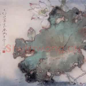 1999年 杨善深《荷花》国画花鸟作品图片鉴赏