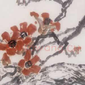 杨善深《红棉》国画花鸟作品图片鉴赏