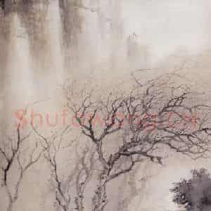 高剑父《昆仑雨后》国画山水作品图片鉴赏