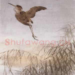 1926年 陈树人《暝色图》国画花鸟作品图片鉴赏