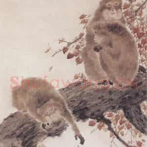 陈树人《秋风图》国画花鸟作品图片鉴赏