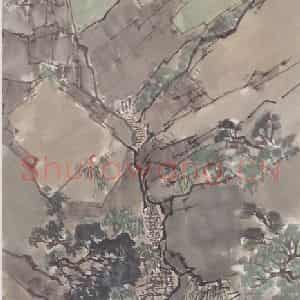 陈树人《高山归樵》国画山水作品图片鉴赏