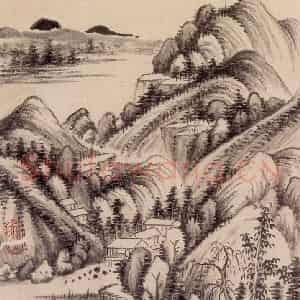 清代 吴历《仿古山水册》国画山水作品图片鉴赏
