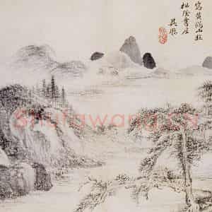 清代 吴历《吴历等山水图册》国画山水作品图片鉴赏
