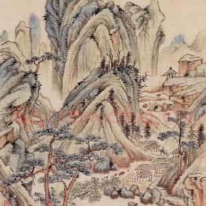 清代 吴历《仿古山水册》国画山水作品图片鉴赏