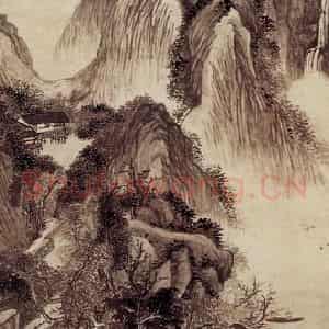 清代 吴历《林深尘远图轴》国画山水作品图片鉴赏