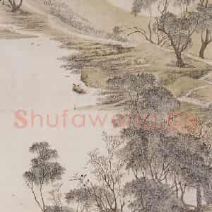 清代 吴历《湖天春色图轴》国画山水作品图片鉴赏