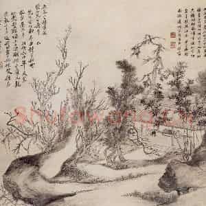 清代 吴历《南皋图轴》国画山水作品图片鉴赏