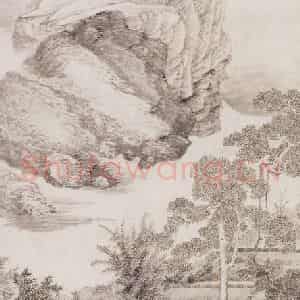 清代 吴历《凤阿山房图轴》国画山水作品图片鉴赏