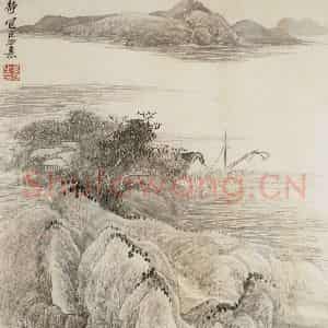 清代 吴历《仿古山水图册》国画山水作品图片鉴赏