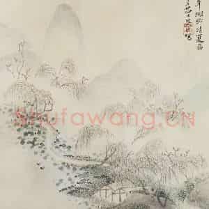 清代 吴历《仿古山水图册》国画山水作品图片鉴赏
