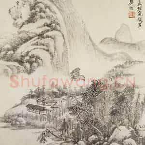 清代 吴历《仿古山水图册》国画山水作品图片鉴赏