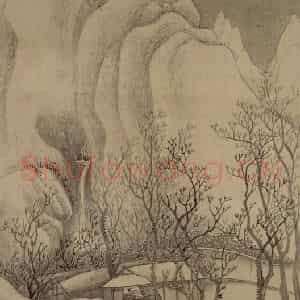 清代 吴历《万山飞雪图轴》国画山水作品图片鉴赏