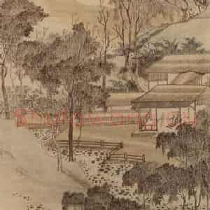 清代 吴历《仿古山水四屏》国画山水作品图片鉴赏