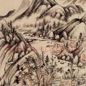 清代 吴历《仿古山水册》国画山水作品图片鉴赏
